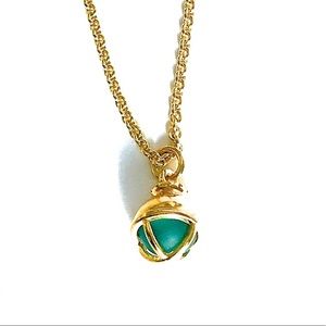Maine Melon beacon bauble pendant necklace with turquoise crystal gem